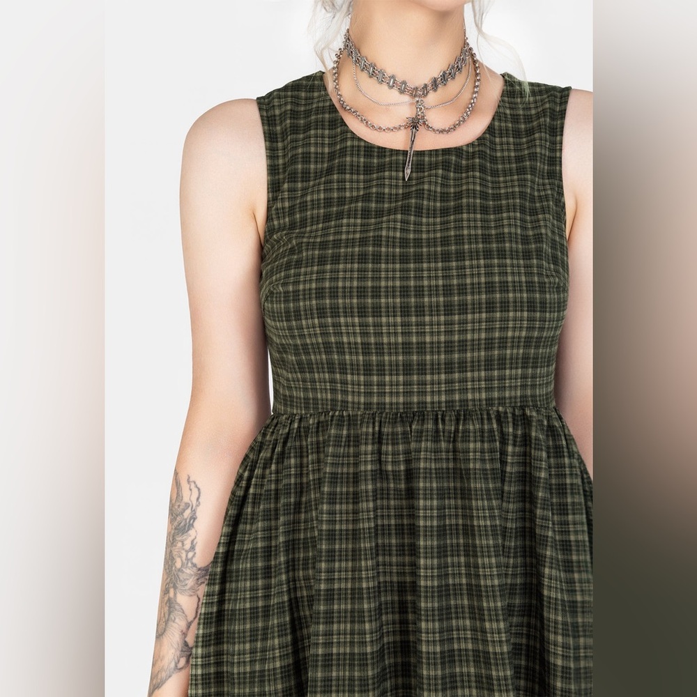 Disturbia Sabine Check Mini Skater Dress US 2 / UK 6 - Picture 4 of 7